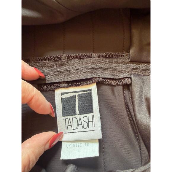 Tadashi Black Velvet and Satin Collared Formal Dress - Size 10 - Picture 12 of 16